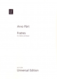 Part Fratres Violin & Piano Sheet Music Songbook