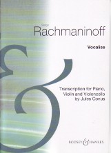Rachmaninoff Vocalise Op34/14 Violin Cello & Piano Sheet Music Songbook