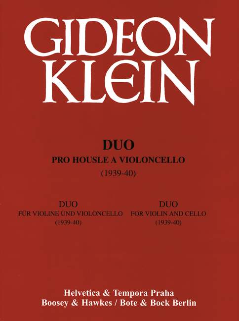 Klein Duo (1939/40) Violin & Cello Sheet Music Songbook