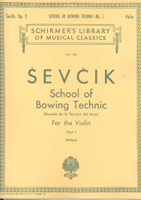 School Bowing Technque Book 1 Sevcik Sheet Music Songbook