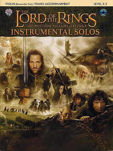Lord Of The Rings Trilogy Solos Violin Book & Cd Sheet Music Songbook