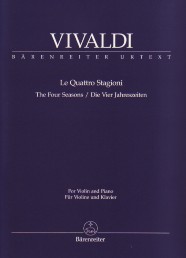 Vivaldi Four Seasons Hogwood Urtext Violin & Piano Sheet Music Songbook