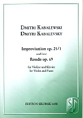 Kabalevsky Improvisation Op21/1 & Rondo Op69 Sheet Music Songbook