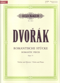 Dvorak Romantic Pieces Op75 Violin & Piano Sheet Music Songbook