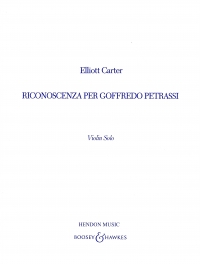 Carter Riconoscenza Violin Sheet Music Songbook