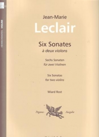 Leclair 6 Sonatas Op3 2 Violins Sheet Music Songbook