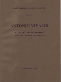 Vivaldi Concerto Cmin Rv202 Fi/210 Op11/5 Violin Sheet Music Songbook
