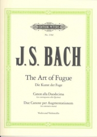Bach Art Of Fugue (canons Xiv And Xvii) Violn & Vc Sheet Music Songbook