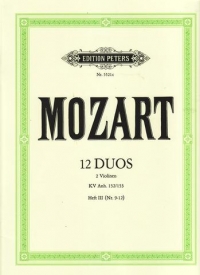 Mozart 12 Duets K152 Vol 3 2 Violins Sheet Music Songbook