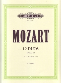 Mozart 12 Duos Vol 2 2 Violins Sheet Music Songbook