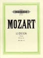 Mozart 12 Duos Vol 1 (1-4) K152 2 Violins Sheet Music Songbook