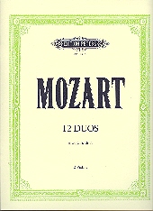 Mozart 12 Easy Duets K487 (engels) Violin Duets Sheet Music Songbook