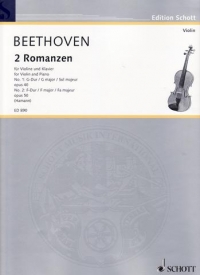 Beethoven Romances (2) Op40 & Op50 Violin & Piano Sheet Music Songbook