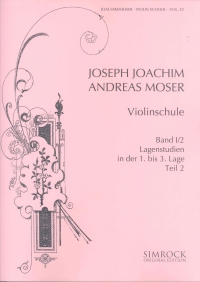 Joachim Violin School Vol 1 Part 2 Sheet Music Songbook