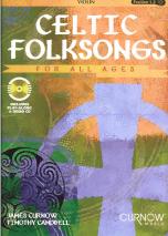 Celtic Folksongs For All Ages Violin Book & Cd Sheet Music Songbook