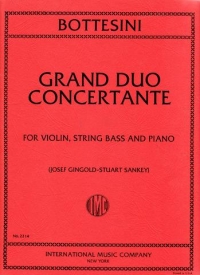 Bottesini Grand Duo Concertante Violin & Dbass Sheet Music Songbook