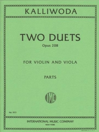 Kalliwoda Duets Op208 Violin & Viola Sheet Music Songbook