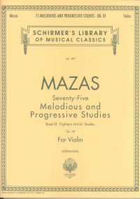 Mazas 75 Melodic & Progessive Studies Op36 Bk3 Vln Sheet Music Songbook