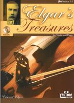 Elgars Treasures Violin & Piano Book & Cd Sheet Music Songbook
