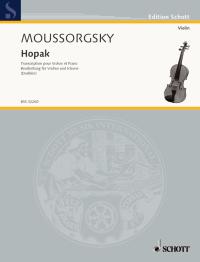 Mussorgsky Hopak Violin & Piano Sheet Music Songbook