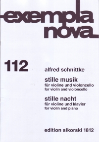 Schnittke Stille Musik & Stille Nacht Vln Vc & Pf Sheet Music Songbook