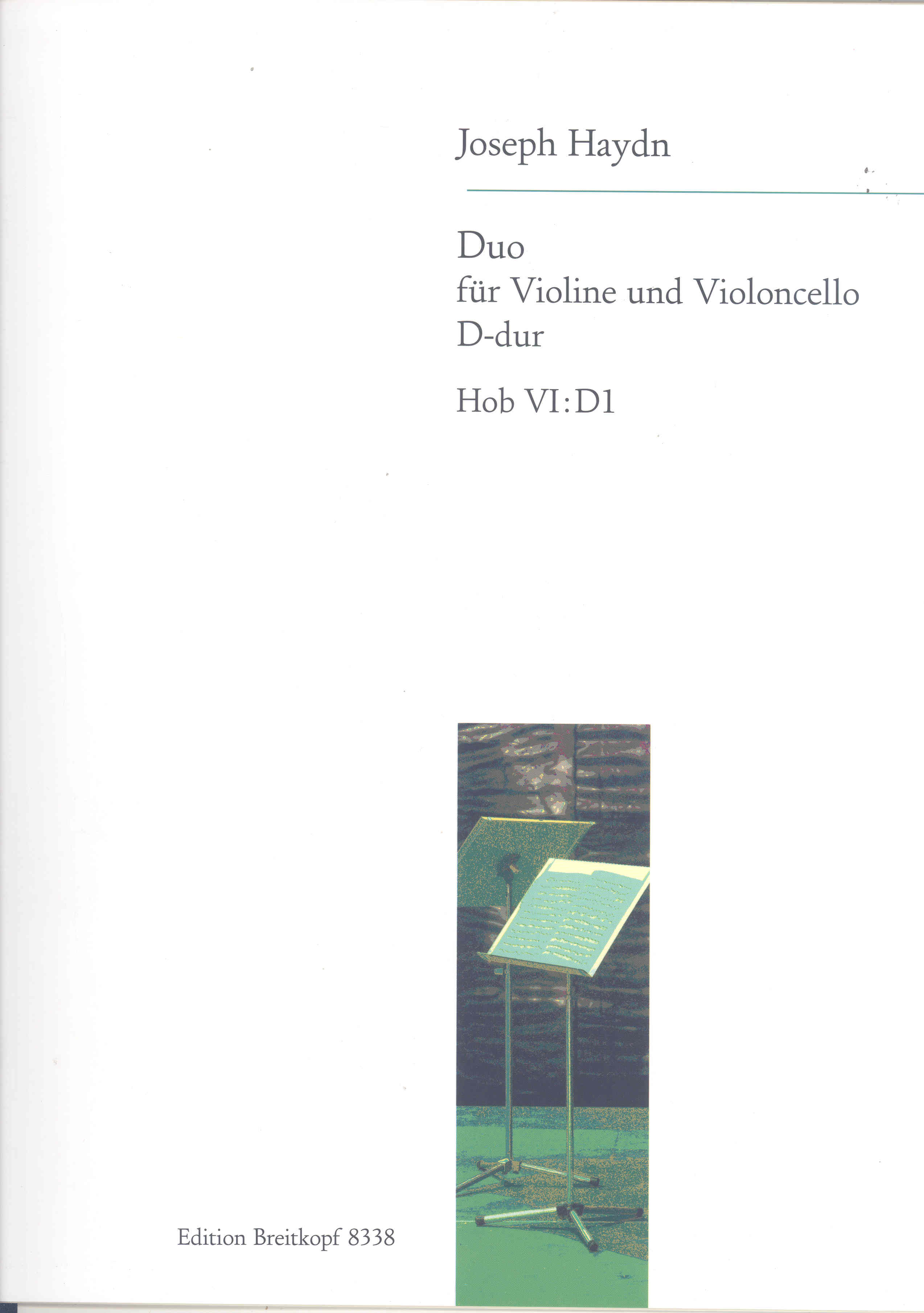 Haydn Duo For Violin & Cello Hob Vi: D 1 Sheet Music Songbook