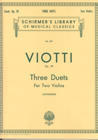 Viotti Duets (3) Op29 2 Violins Sheet Music Songbook