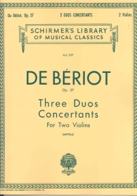 Beriot Duos Concertante (3) Op57 2 Violins Sheet Music Songbook
