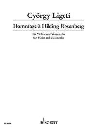 Ligeti Hommage A Hilding Rosenberg Violin & Cello Sheet Music Songbook
