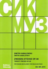 Kabalevsky 20 Pieces Op80 Stucke Violin & Piano Sheet Music Songbook