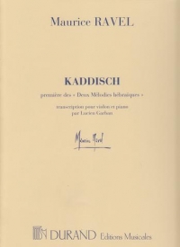 Ravel Kaddisch Violin Sheet Music Songbook