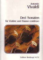 Vivaldi Sonatas (3) Violin And Basso Continuo Sheet Music Songbook