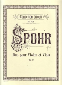 Spohr Duo Emin Op13 Violin & Viola Sheet Music Songbook