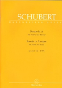 Schubert Sonata A Op Post 162 D574 Violin Sheet Music Songbook