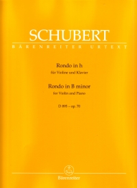 Schubert Rondo Op70 B Minor Violin & Piano Sheet Music Songbook