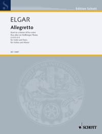 Elgar Allegretto Violin & Piano Sheet Music Songbook