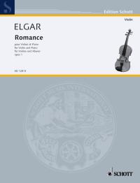 Elgar Romance Op1 Violin & Piano Sheet Music Songbook