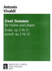 Vivaldi Sonatas (2) Op2 Violin & Guitar Sheet Music Songbook