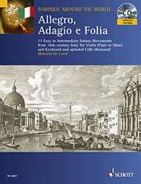 Baroque Around The World Allegro Adagio Follia +cd Sheet Music Songbook
