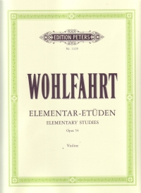 Wohlfahrt Elementary Studies 40 Op54 Sitt Violin Sheet Music Songbook