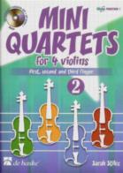 Mini Quartets 2 Stiles 4 Violins Book & Cd Sheet Music Songbook