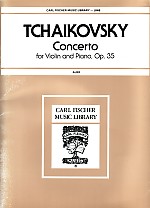 Tchaikovsky Concerto Op35 Violin & Piano Sheet Music Songbook