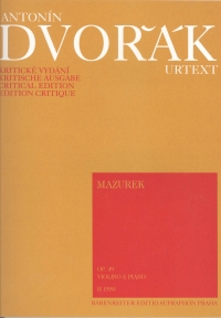 Dvorak Mazurka  Eminor Op49 Violin & Piano Sheet Music Songbook