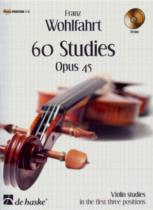 Wohlfahrt 60 Studies Op45 Violin Book & 2 Cds Sheet Music Songbook