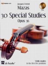 Mazas Studies (30 Special) Op36 Book & Cd Sheet Music Songbook