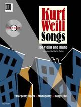 Weill Songs For Violin & Piano Reiter Book + Cd Sheet Music Songbook