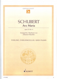 Schubert Ave Maria Violin (or Cello) & Piano Sheet Music Songbook