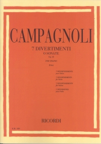 Campagnoli 7 Divertimenti O Sonate Op 18 Violin Sheet Music Songbook