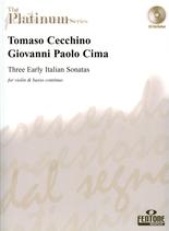 Three Early Italian Sonatas Violin Bk&cd Platinum Sheet Music Songbook