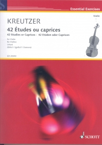 Kreutzer 42 Studies & Caprices Violin Egelhof Sheet Music Songbook